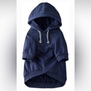 PetPassion Rocky Comfy Dog Hoodie Navy Blue XXS Organic Cotton 9" Neck 12" Chest